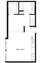 Open 1 Bed, 1 Bath - Apt A 514 floor plan
